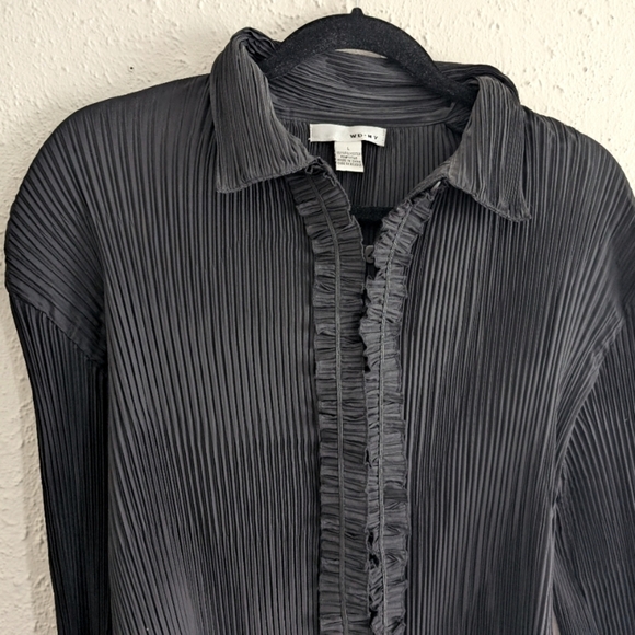 WD.NY Black Pleated Blouse - Picture 3 of 5